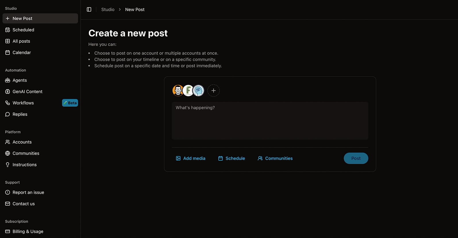 app screen